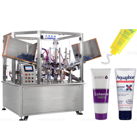 آلة تعبئة وختم الأنابيب البلاستيكية ذات المحطتين العاملين التلقائية عالية السرعة Tube Filling