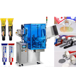 آلة تعبئة وختم الأنابيب الألومنيوم الأوتوماتيكية مع غطاء للغبار Tube Filling