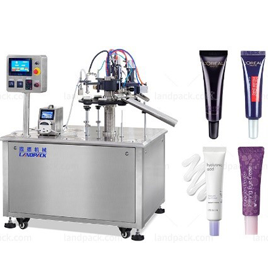آلة تعبئة وختم الأنابيب البلاستيكية اللينة للكريمات التجميلية شبه التلقائية Tube Filling