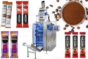 آلة تعبئة أكياس مسحوق القهوة ومسحوق البروتين 3 في 1 متعددة المسارات Coffee Filling