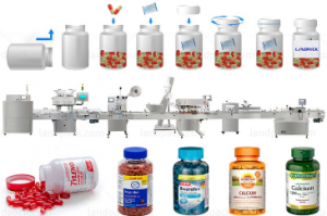 آلة تعبئة العدّ، وضع الأغطية، ووضع العلامات التلقائية لأقراص وكبسولات المكملات الصحية