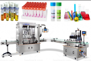 آلة خط تعبئة وتغليف الأنبوب الاختباري للأدوية والمواد الكيميائية وإغلاق الأنبوب تلقائيًا