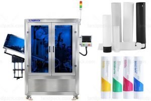 آلة وضع الملصقات اللاصقة الأوتوماتيكية على الأنابيب البلاستيكية الناعمة