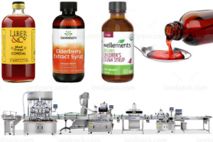 خط تعبئة الجرار الأوتوماتيكي بالكامل باستخدام مضخة بيستون 6 رؤوس لشراب الأدوية