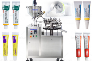 ماكينة تعبئة الأدوية شبه الأوتوماتيكية في أنابيب الألمنيوم للمعجون الطبي