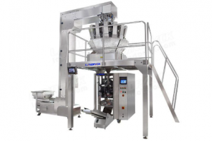 ماكينة تعبئة وتغليف رأسية أوتوماتيكية (VFFS) مع ميزان متعدد الرؤوس